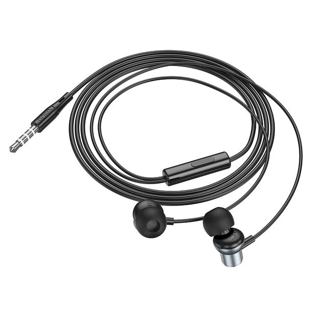 Słuchawki przewodowe douszne Jack 3,5 mm Hoco M110 szare