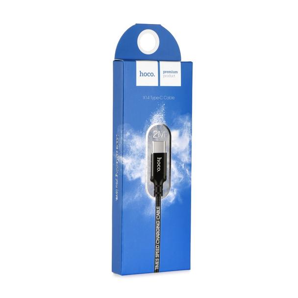 Kabel USB A do USB C Hoco 2A 2 m X14 czarny