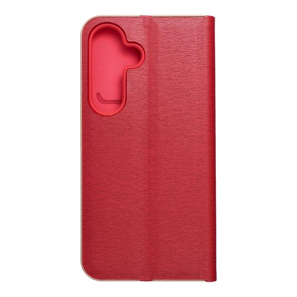 Etui z klapką na Samsung S25 Luna Book Gold czerwone