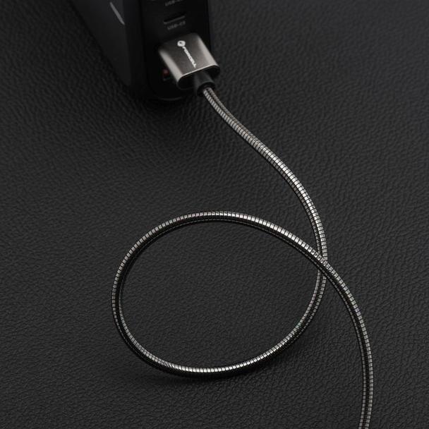 Kabel USB C do USB C Forcell F-Energy QC4.0 PD 5A 100W E-Mark Metal 1 m C239 srebrny