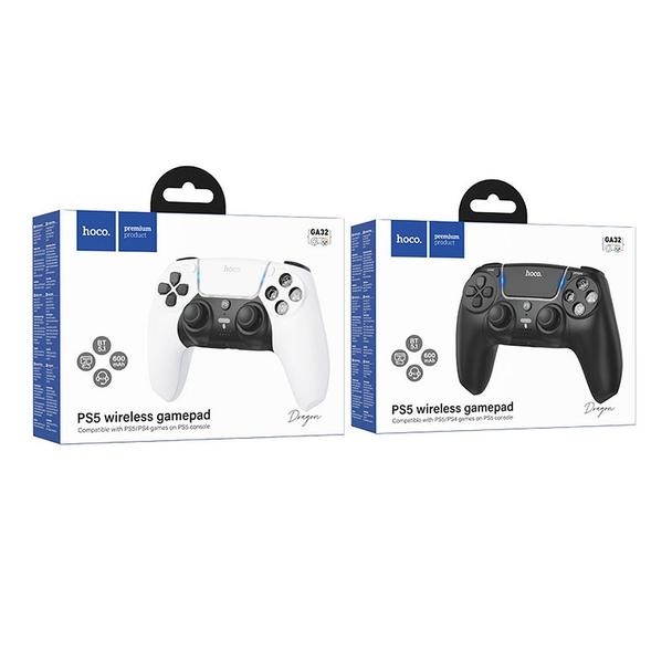 Pad bezprzewodowy do PS5 kompatybilny z grami PS5/PS4 Hoco GA32 biały