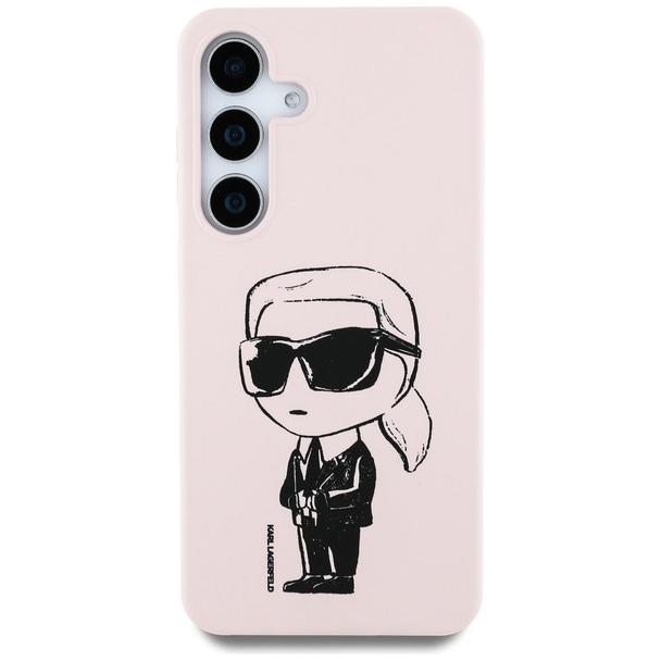 KARL LAGERFELD futerał do SAMSUNG S25 KLHMS25SPNYKGRTP (Magnetic Silicone Graffiti Ikonik) różowy