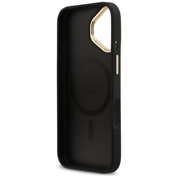 GUESS futerał do IPHONE 17 kompatybilny z MagSafe GUHMP17SPG4SEMCK (PU W/ 4G Stripe) czarny
