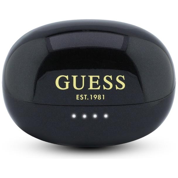 Sluchawki bezprzewodowe douszne OWS Guess Metalic Finish Electropated Parts Classic Logo czarne