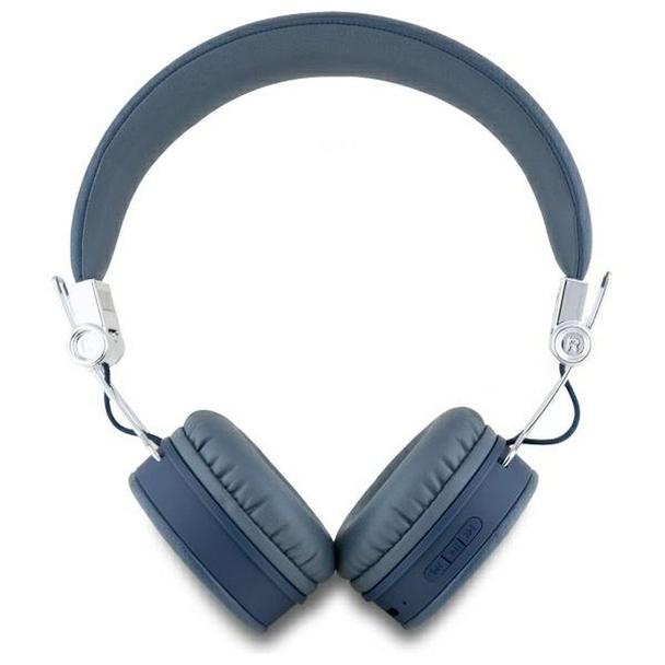 GUESS słuchawki bezprzewodowe bluetooth nagłowne ENC GUBH70PGTSPSB (Grained Classic Round Shape) niebieskie