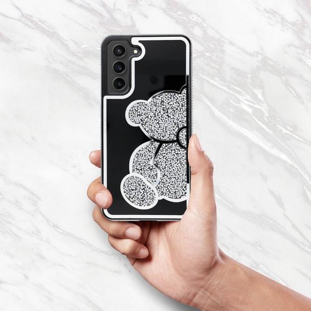 Etui na Samsung S25 FE / S26 FE Teddy Bear srebrne