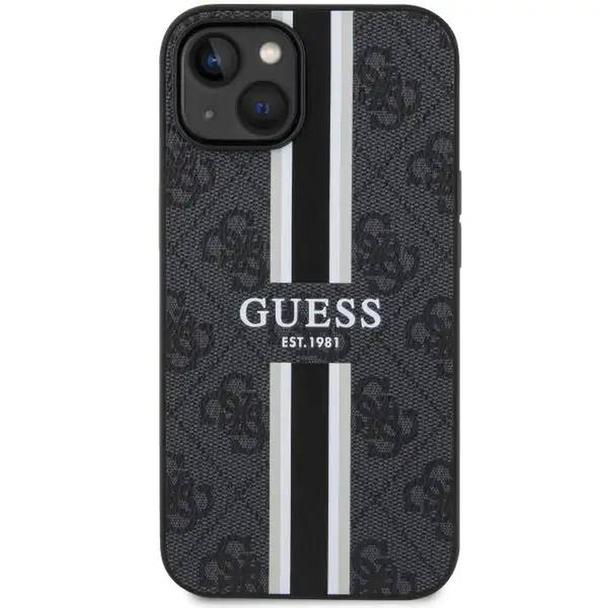 GUESS futerał do IPHONE 14 kompatybilny z MagSafe GUHMP14SP4RPSK (4G Printed Stripes) czarny