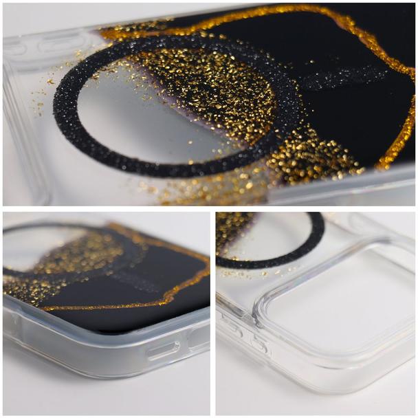 Etui na iPhone 18 Pro / 17 Pro Golden zgodne z MagSafe czarne