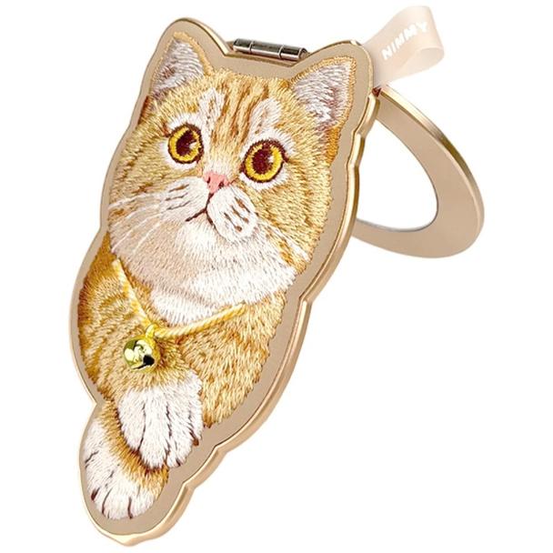 NIMMY zawieszka magnetyczna DENIM FASHION GINGER CAT brązowa