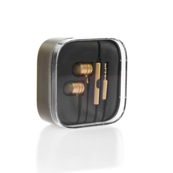 Słuchawki przewodowe douszne Jack 3,5 mm MI metal box złoty