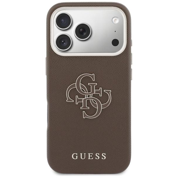 GUESS futerał do IPHONE 17 Pro Max GUHCP17X5PS4RGGW (PU FW Resin Logo) brązowy