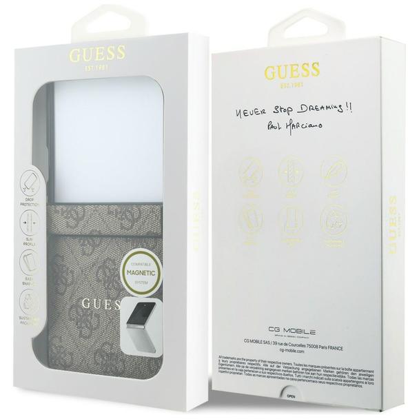 GUESS futerał do SAMSUNG GALAXY Z FLIP 8 kompatybilny z MagSafe (4G Classic) brązowy