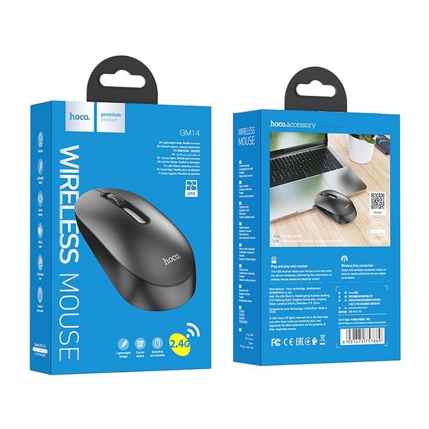 Myszka bezprzewodowa Hoco 2,4G 1200 dpi GM14 czarna