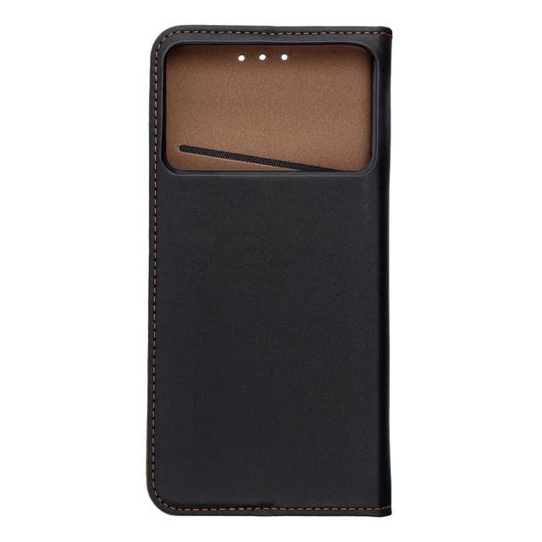 Etui z klapką na Samsung S26 EDGE Smart Pro Book skórzane czarne