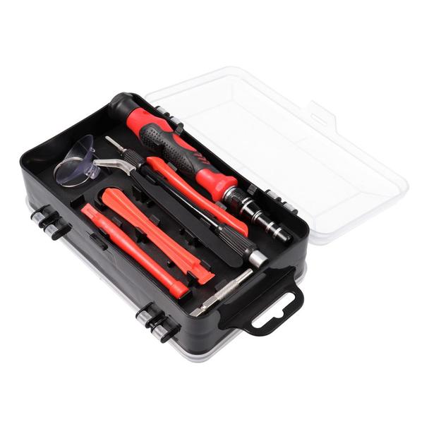 Zestaw śrubokrętów precyzyjnych / wkrętaków serwisowych, bitów 115w1 metal czerwony