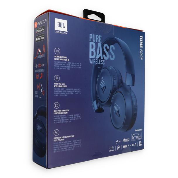 Słuchawki bezprzewodowe nauszne JBL Tune 520BT niebieskie