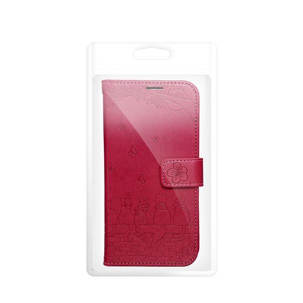 Etui z klapką na iPhone 17 PRO Mezzo Book koty czerwone