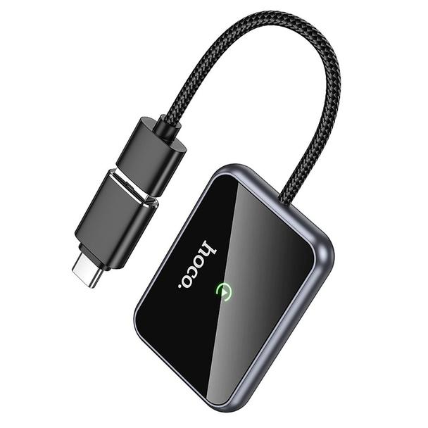 Bezprzewodowy adapter CarPlay Hoco USB A / USB C HU1 czarny