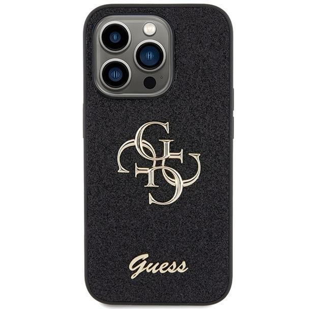 GUESS futerał do IPHONE 15 Pro Max GUHCP15XHG4SGK (Fixed Glitter Big 4G) czarny