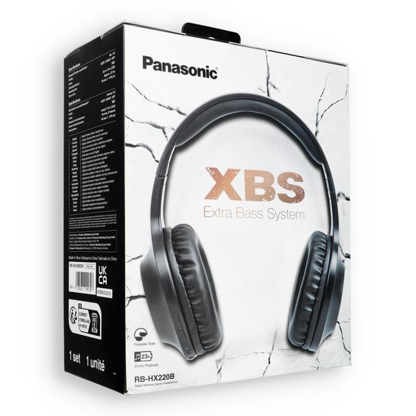 Słuchawki bezprzewodowe nagłowne  PANASONIC RB-HX220BDEK czarne