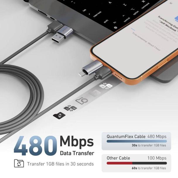 Kabel USB X-ONE QuantumFlex - typ C do C max 60W 1,2m czarny