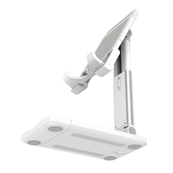 Uchwyt na telefon / tablet biurkowy składany Hoco (4,7" - 10") PH29A biały