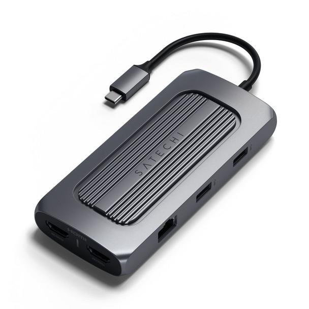 Adapter HUB 8w1 USB C Satechi ST-UCMXAM szary