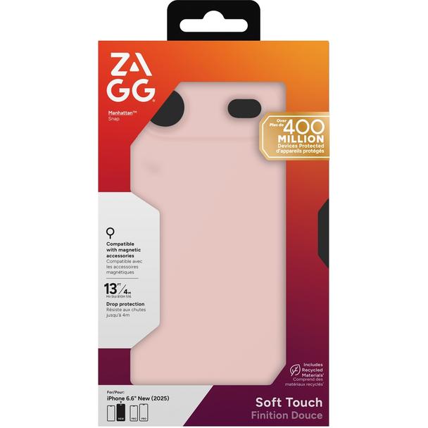 ZAGG futerał MANHATTAN SNAP kompatybilny z MagSafe do IPHONE 17 Air pink blush