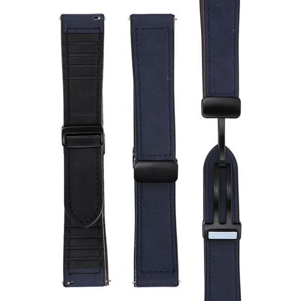 Pasek do zegarka 22 mm Titmo Strap S5 ekoskóra niebieski