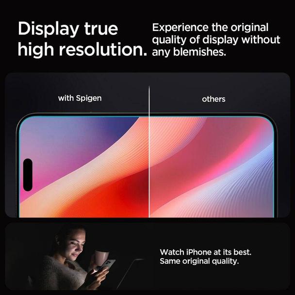 SPIGEN szkło hartowane GLAS.TR ”EZ FIT” do IPHONE 16 Pro Max clear