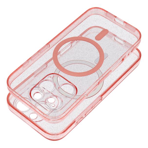 Futerał do Samsung S25 PLUS Clear Mag Cover (STR) zgodny z MagSafe różówy glitter