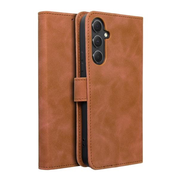 Etui z klapką na Samsung A54 5G Tender Book brązowe