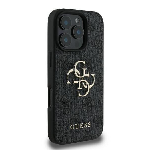 GUESS futerał do IPHONE 16 Pro Max GUHCP16X4GMGGR (4G PU Big Logo) czarny