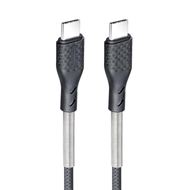 Kabel USB C do USB C Forcell F-Energy QC4.0 PD 5A 66W Carbon 1 m CB-02C czarny