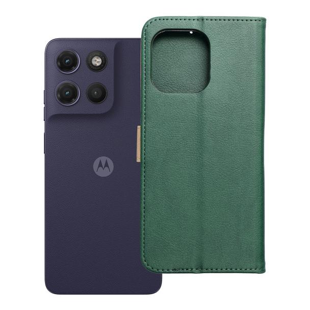 Etui z klapką na Motorola G17 Split Book zielono-złote