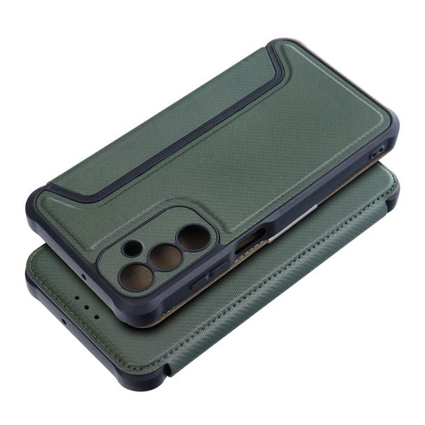 Etui z klapką na Samsung A25 5G Razor Book ciemnozielone