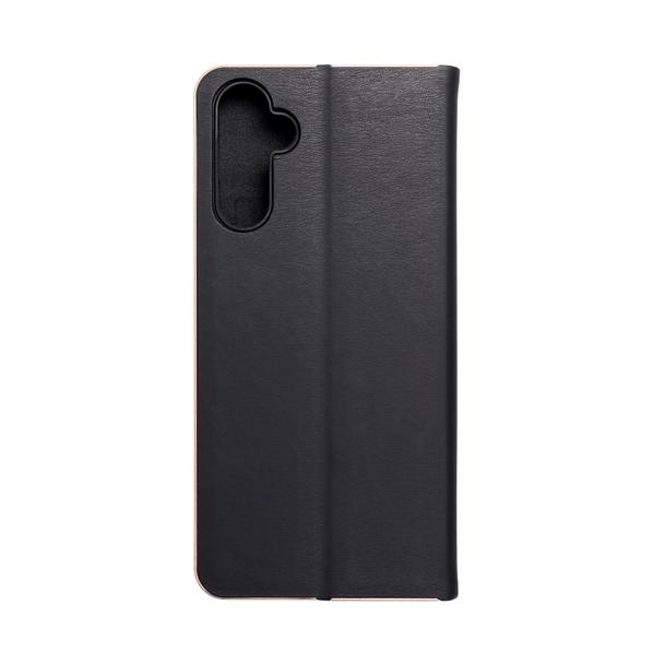 Etui z klapką na Samsung A14 4G / A14 5G Luna Book Gold czarne