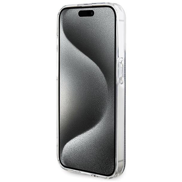 GUESS futerał do IPHONE 15 Pro Max GUHCP15XH4PSEGK (4G Gold  Stripe) czarny