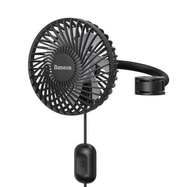 BASEUS wentylator / wiatrak samochodowy na zagłówek na USB czarny CXQC-B03.
