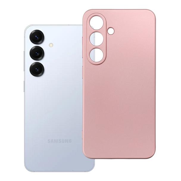 Futerał do Samsung S25 Metallic różowy