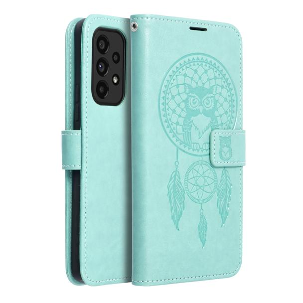 Etui z klapką na Samsung A12 / M12 Mezzo Book łapacz snów zielone