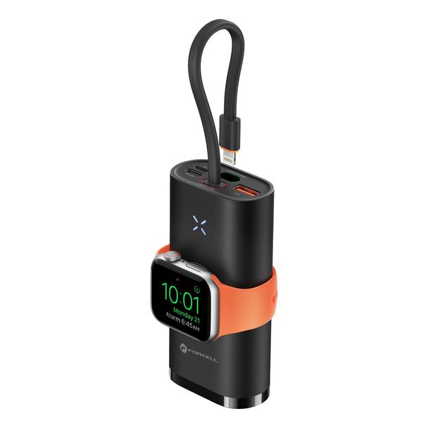 Powerbank Forcell F-Energy F10K4 PD QC3.0 3A 22,5W 10000 mAh kompatybilny z Apple Watch czarny