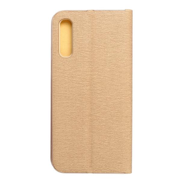 Etui z klapką na Samsung A50 Luna Book Gold złote