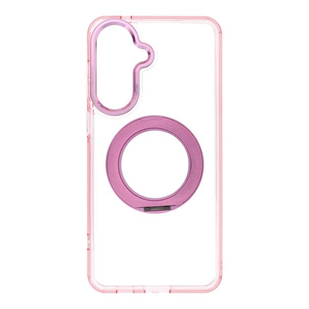 Etui na Samsung A57 Frame Circle Stand zgodne z MagSafe różowe