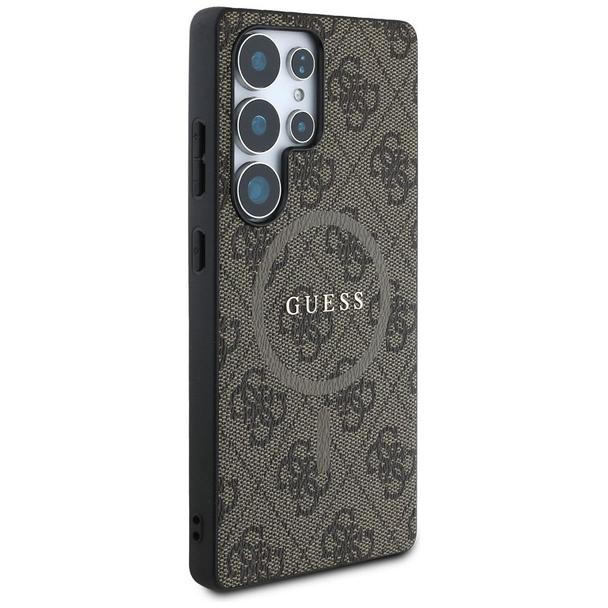 GUESS futerał do SAMSUNG S25 Ultra GUHMS25LG4GFRW (Magnetic PU 4G Ring Classic Logo) brązowy