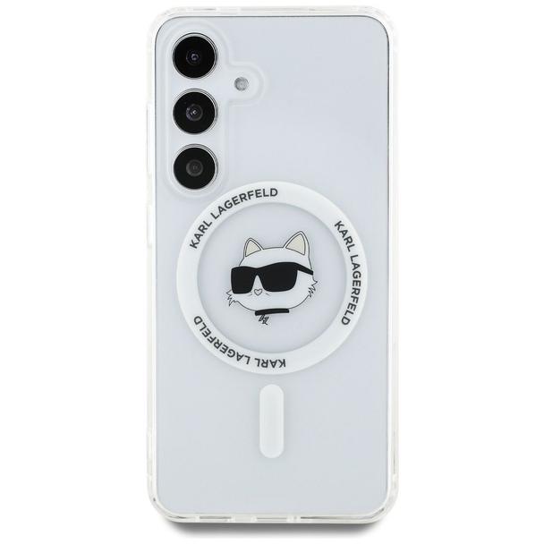 KARL LAGERFELD futerał do SAMSUNG S25 KLHMS25SHLSCHH (Magnetic IML Metal Choupette Head) biały