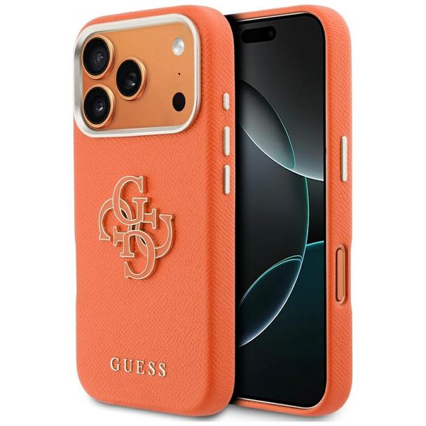 GUESS futerał do IPHONE 17 Pro Max GUHCP17X5PS4RGGO (PU FW Resin Logo) pomarańczowy