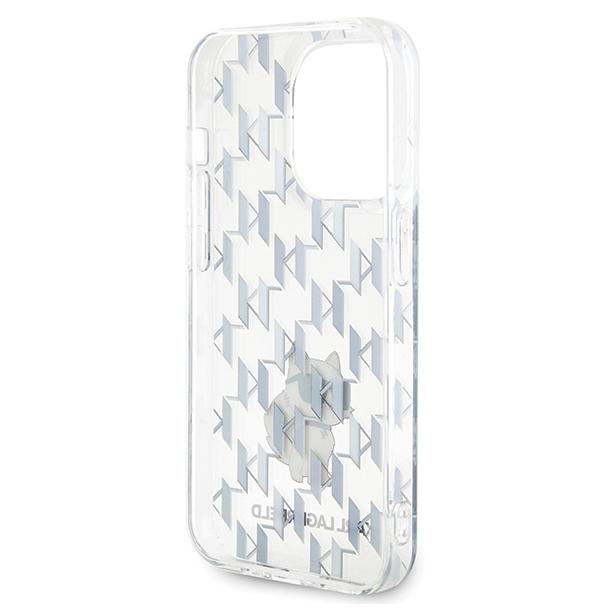 KARL LAGERFELD futerał do IPHONE 15 Pro KLHCP15LHNCMKLT (Monogram) transparentny