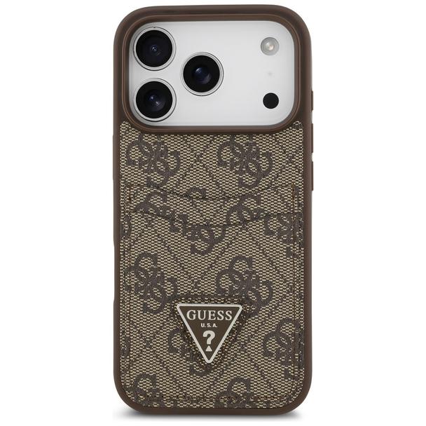 GUESS futerał do IPHONE 17 Pro GUHCP17LP4TPW (4G Double Card Triangle) złoty