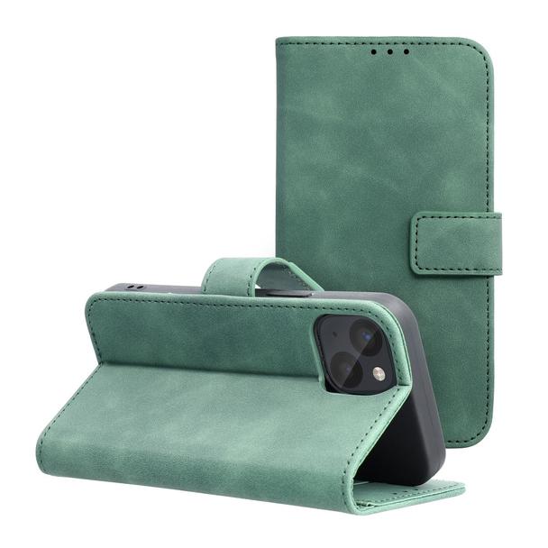 Etui z klapką na iPhone 13 MINI Tender Book zielone
